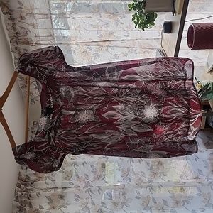 Ann Taylor /XL / Deep Fuschia, White, Gray